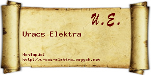 Uracs Elektra névjegykártya
